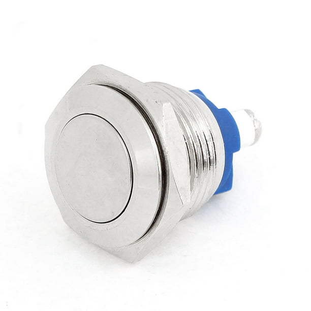 SMAKN® 16mm Flat Resetable 3A 250V AC Screw Metal Flat Momentary Push Button Switch Momentary contact switch SMAKN® 16mm Flat Resetable 3A 250V AC Screw Metal Flat Momentary Push Button Switch Momentary contact switch